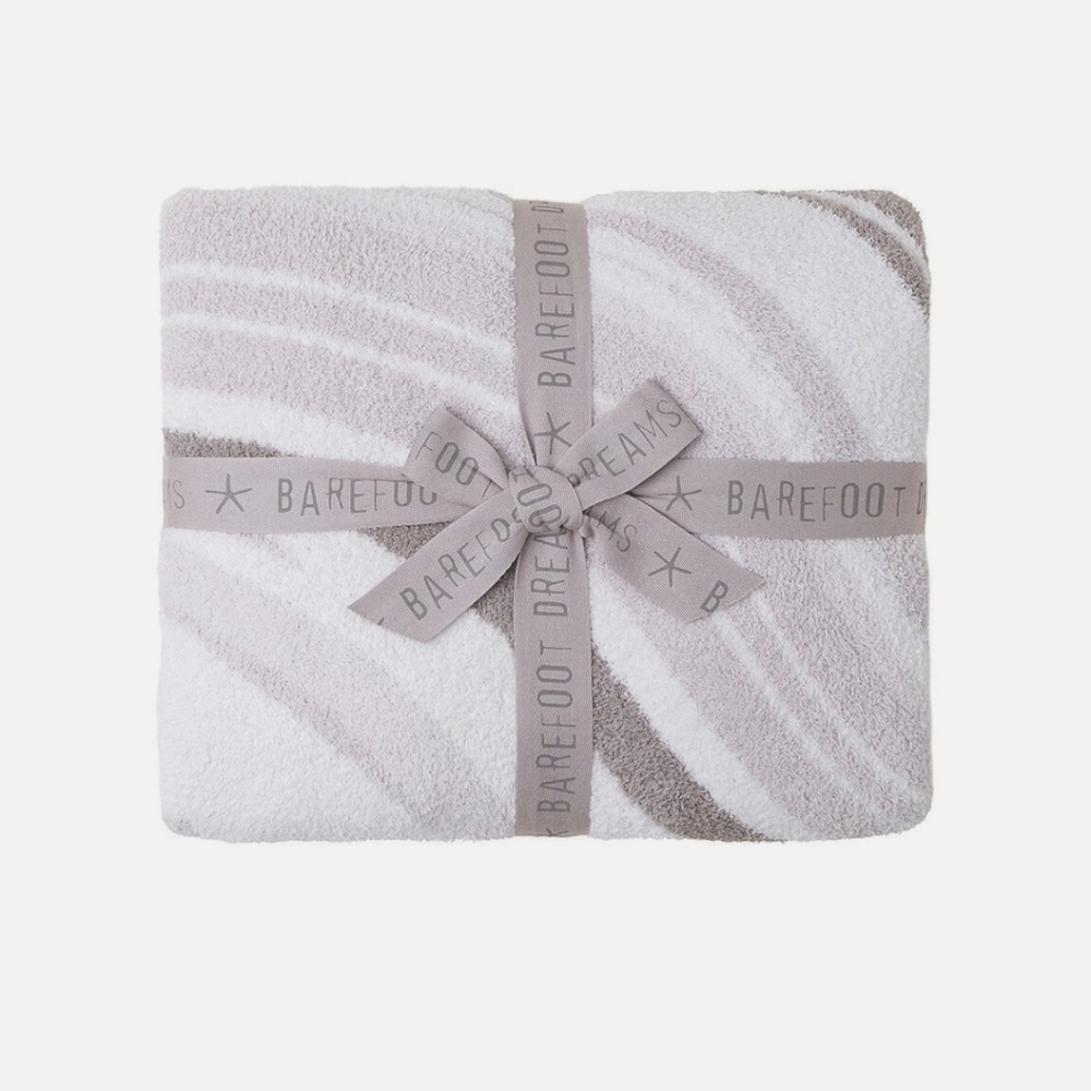 Barefoot Dreams CozyChic Marbled Blanket | Color: Sand Multi